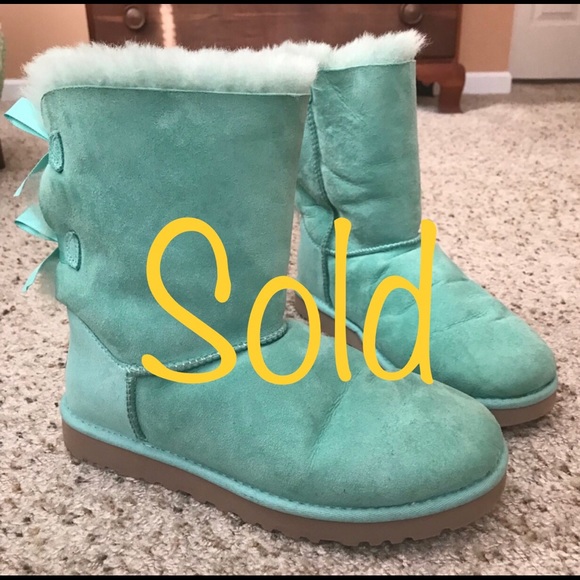 UGG Shoes - Aqua Bailey Bow Uggs